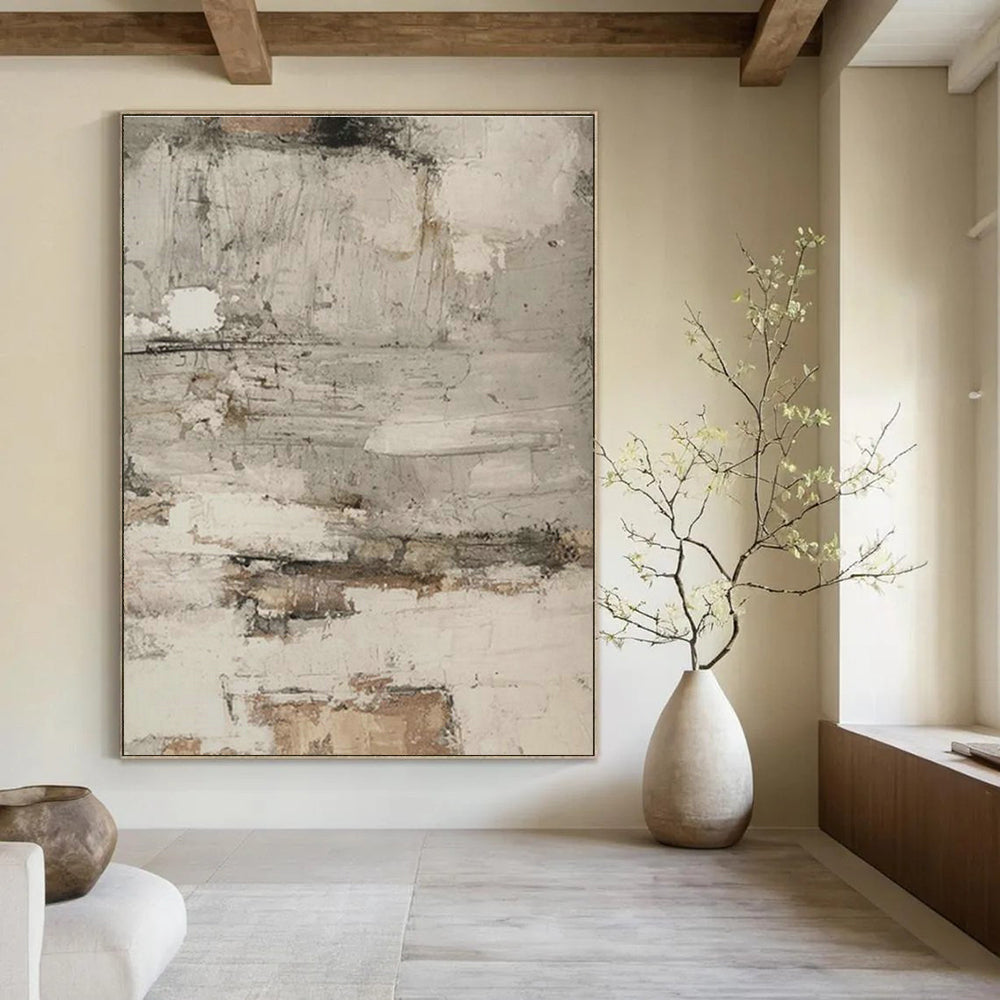 Ornate Large-Scale Custom Hand-Painted Abstract Artwork - Artisanal Touch for Pottery Studios  DLZ0209