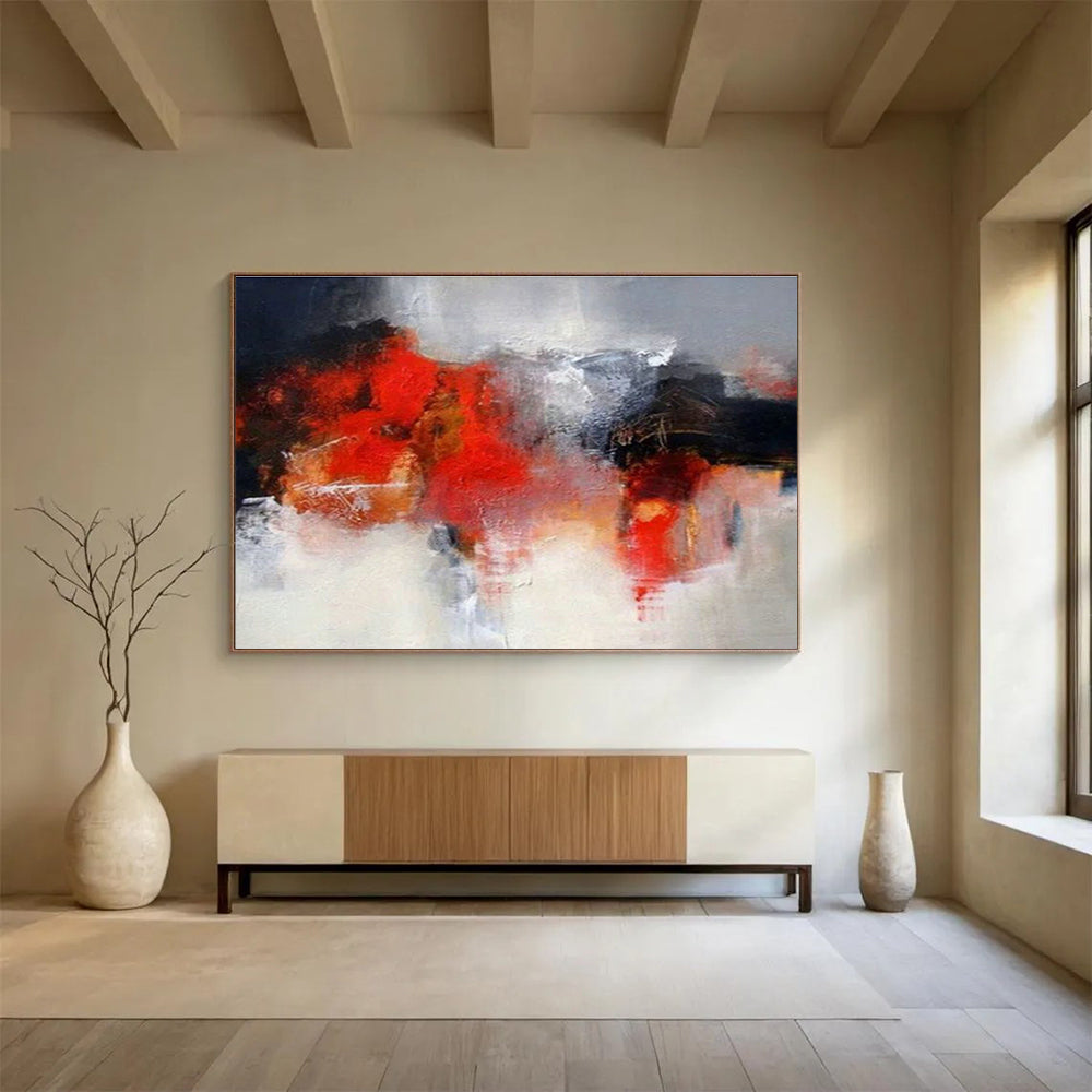 Large-Size Custom Abstract Hand Painting for Tramway Depot Staff Break Room DLZ2814