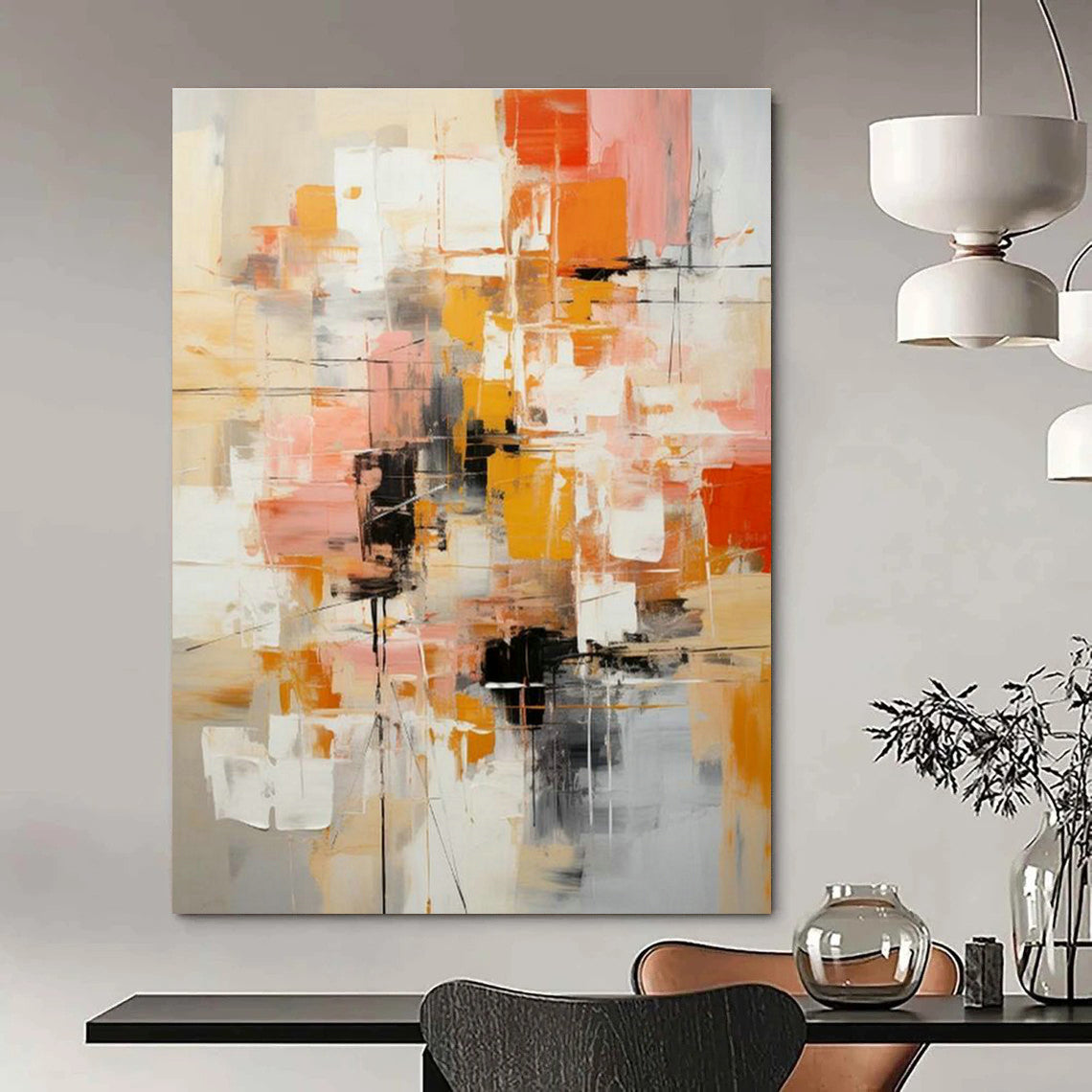 Immense Custom Hand-Painted Abstract Painting - Quantum Realms for Physics Lecture Halls  DLZ0342