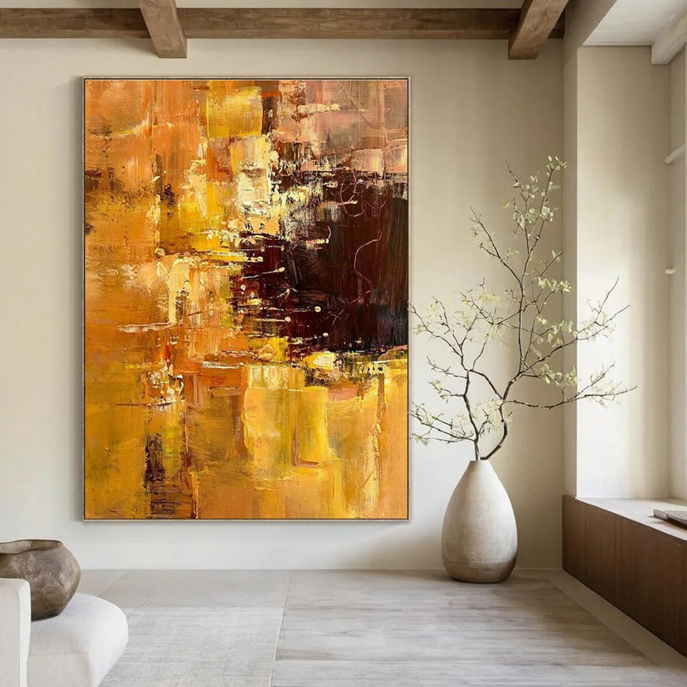 Massive Custom Hand-Painted Abstract Canvas - Artistic Elegance for Orchid Hybridization Greenhouses  DLZ0324