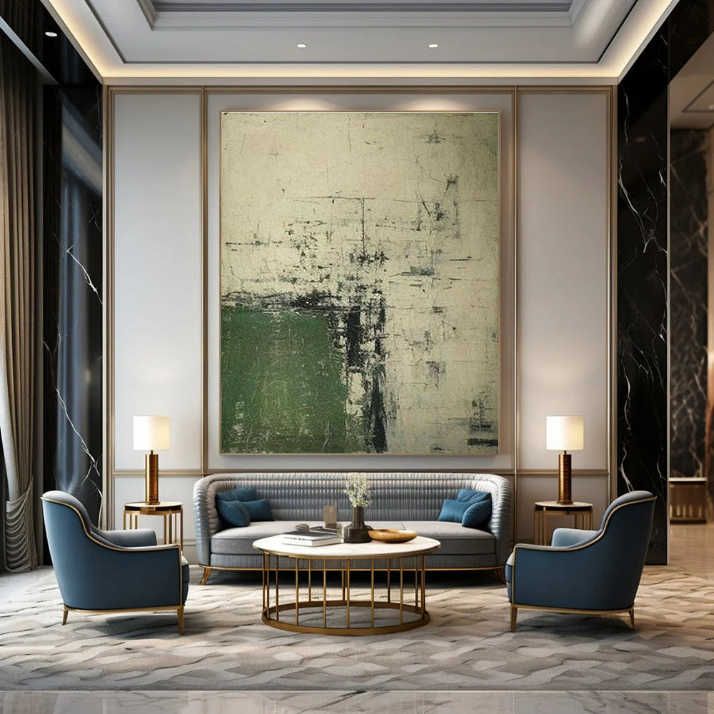 Enormous Custom Hand-Painted Abstract Painting - Artistic Flair for Hat-Making Studios  DLZ0262
