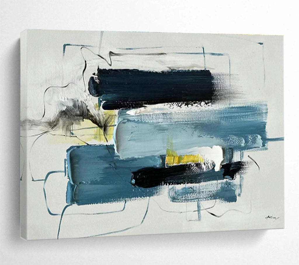 Large Custom Abstract Hand-Painted Art for Observatory DLZ2702