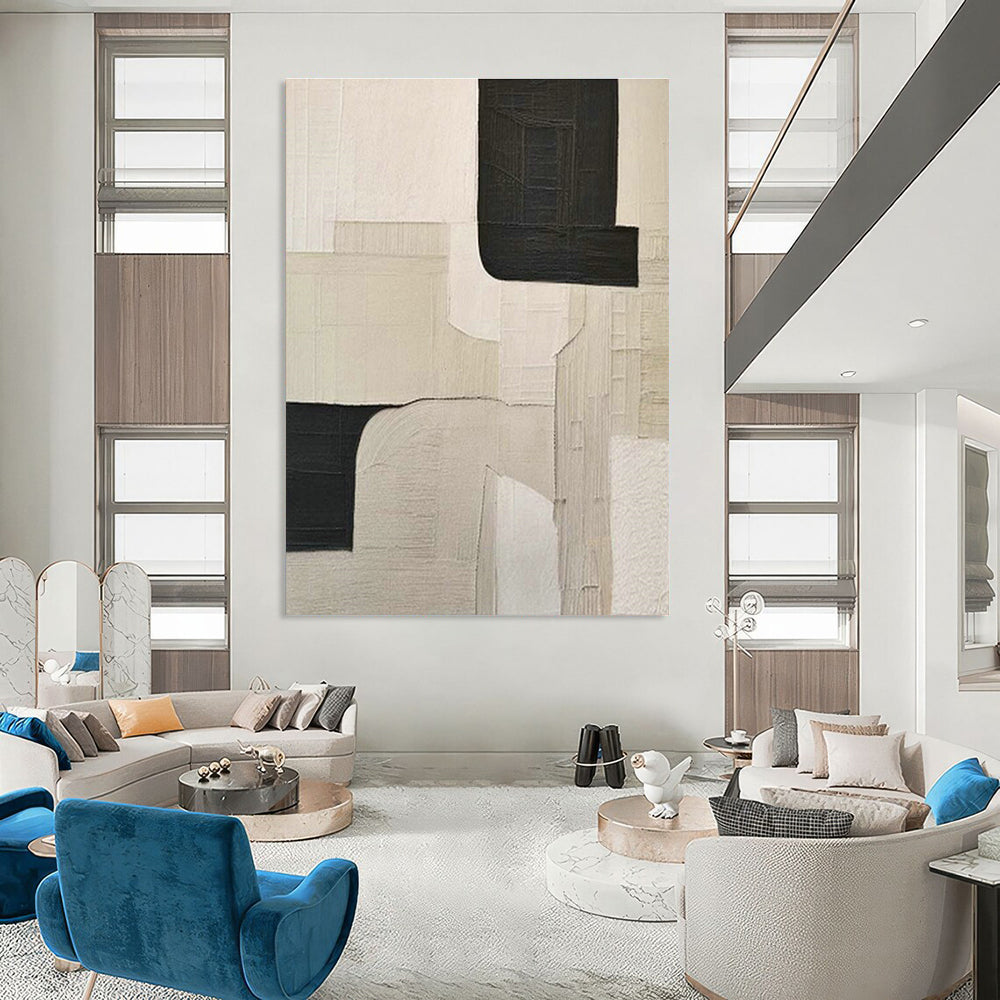 Vast Custom Hand-Painted Abstract Canvas - Artistic Edge for Street Art Galleries  DLZ0241