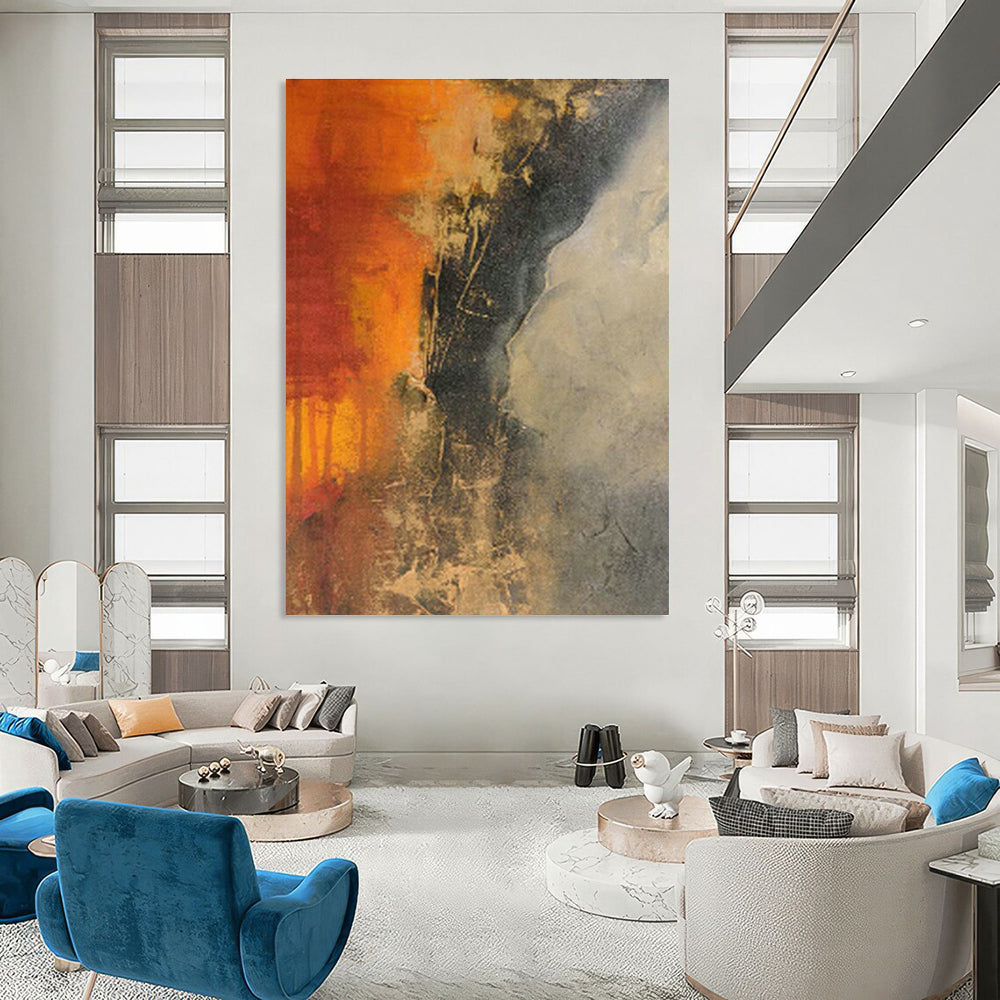 Oversized Custom Hand-Painted Abstract Canvas for Model Ship Building Clubs  DLZ0025