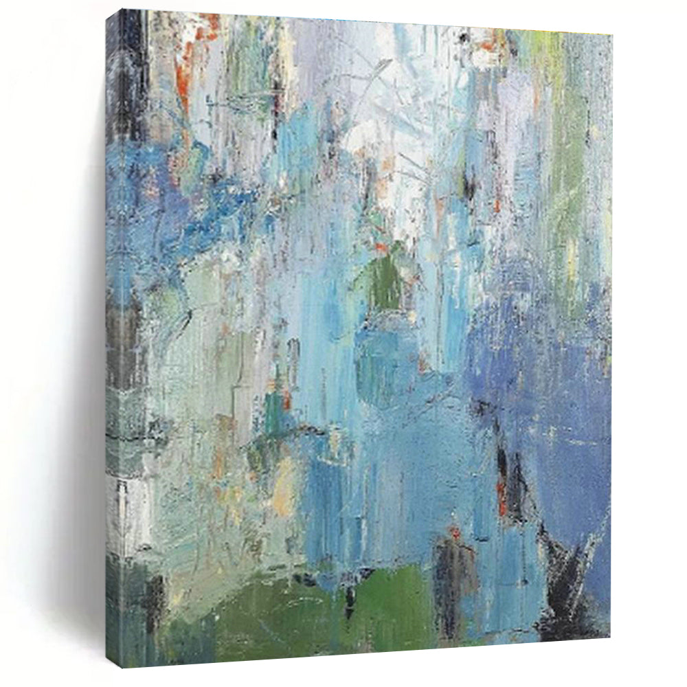 Gigantic Custom Hand-Painted Abstract Painting - Medieval Majesty for Castle Ruins Visitor Centers  DLZ0270
