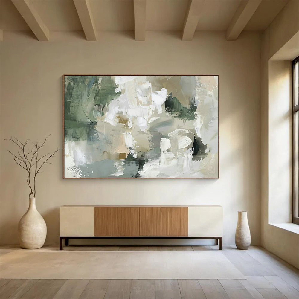 Dynamic Drip Texture Custom Hand-Painted Canvas Art in Industrial Style for Loft Interiors