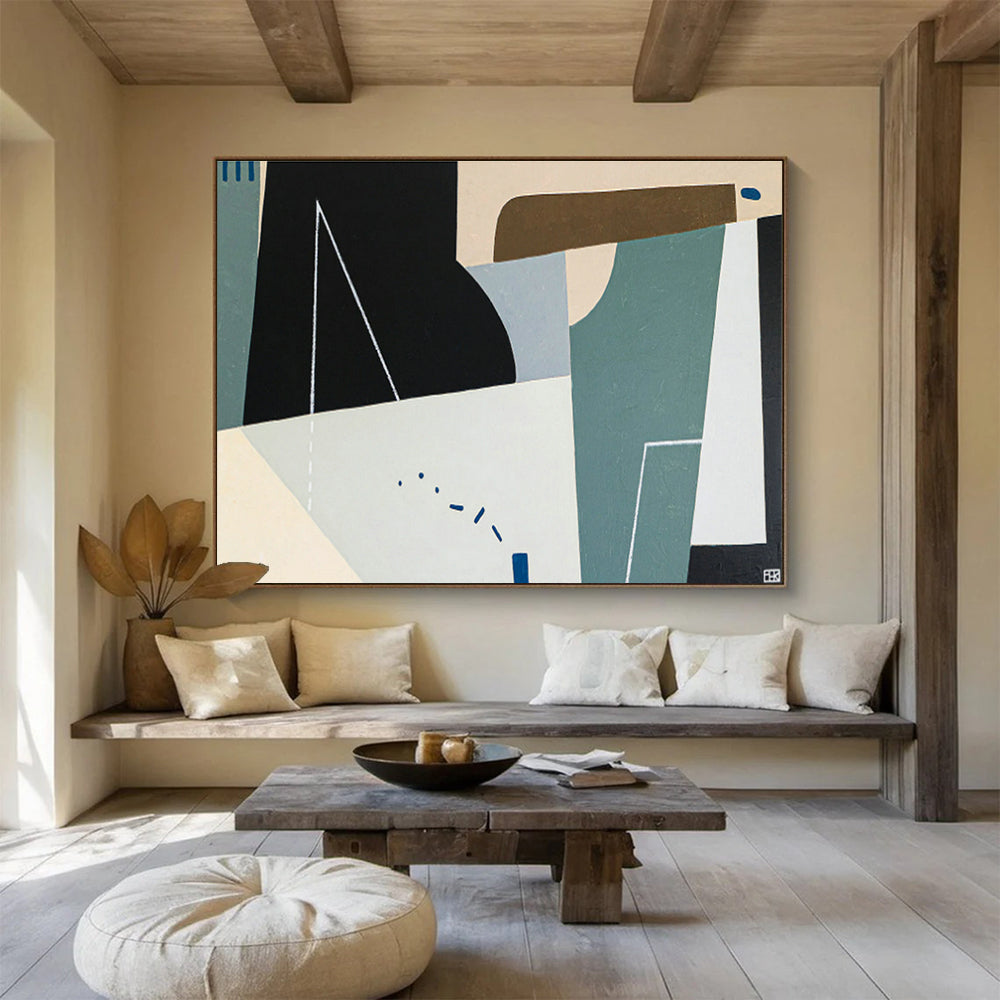 Large-Size Custom Abstract Hand Painting for Antarctic Research Drilling Station Laboratory DLZ2937