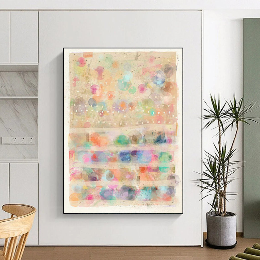 Large-Scale Custom Hand-Painted Abstract Painting - Classic Art Decoration for Teahouses  DLZ0143