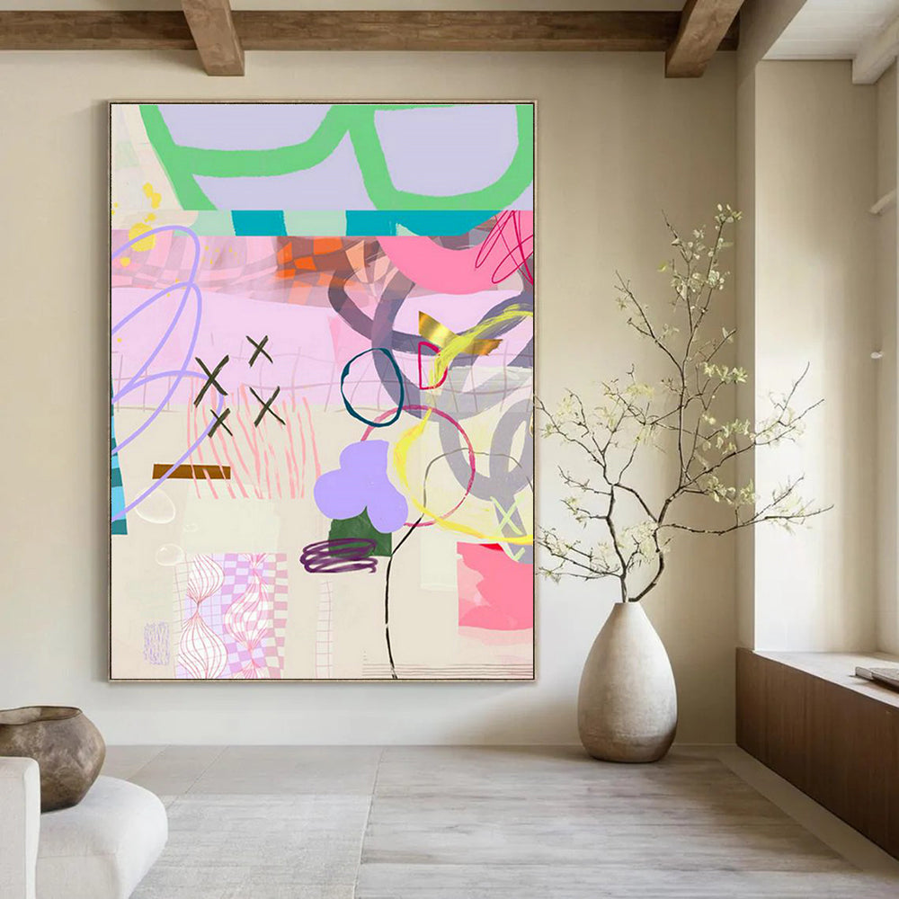 Huge Customizable Handmade Abstract Painting for Artisanal Chocolate - Making Workshops  DLZ0098