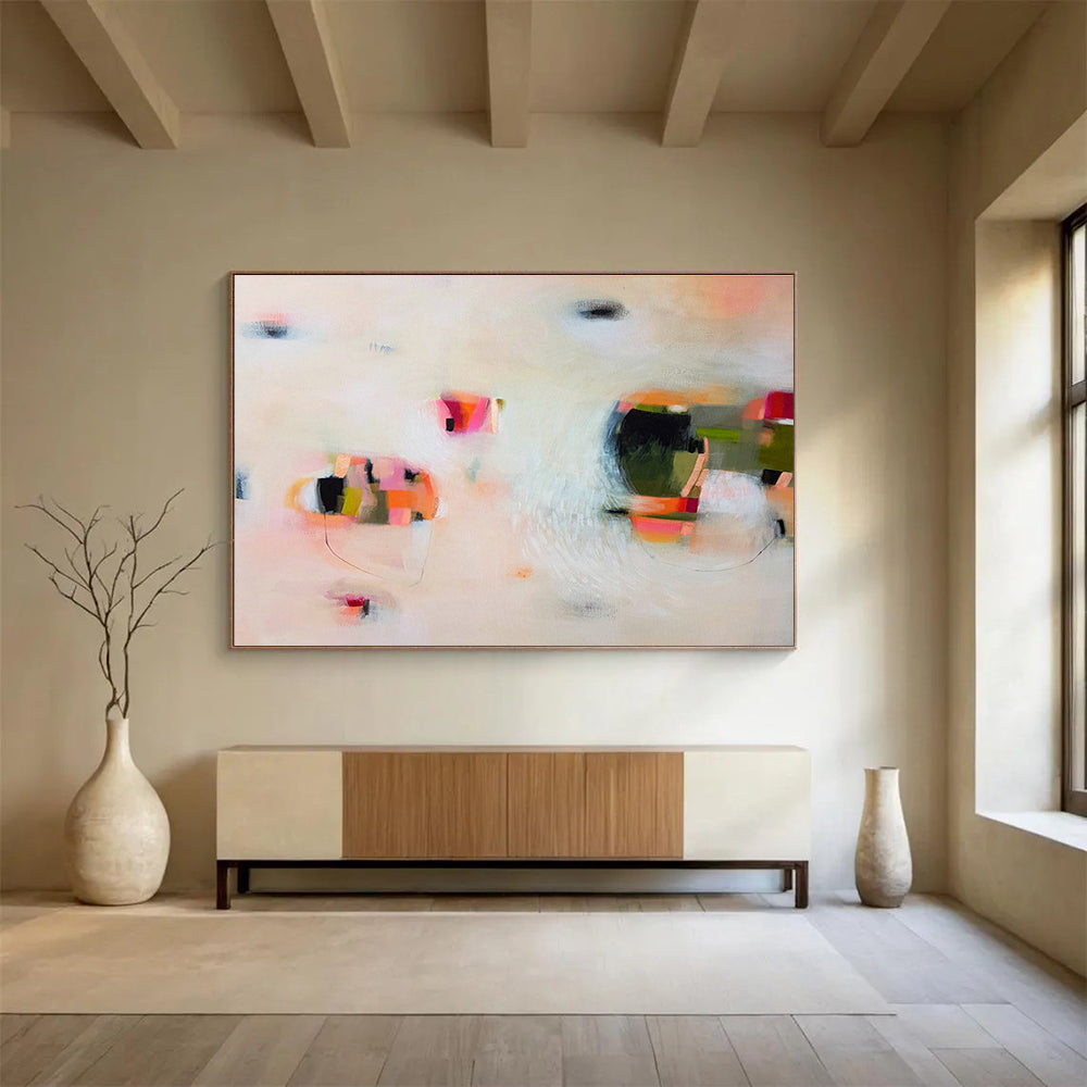 Prism Glass Custom Hand-Painted Abstract Art for Light Installations and Gallery Displays