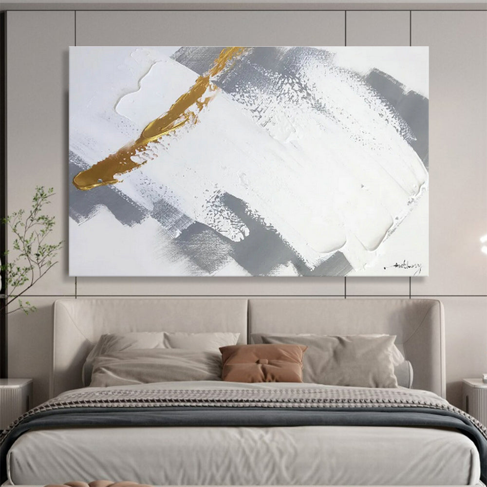 Customized Large-Scale Abstract Hand Painting for Art Gallery DLZ2701