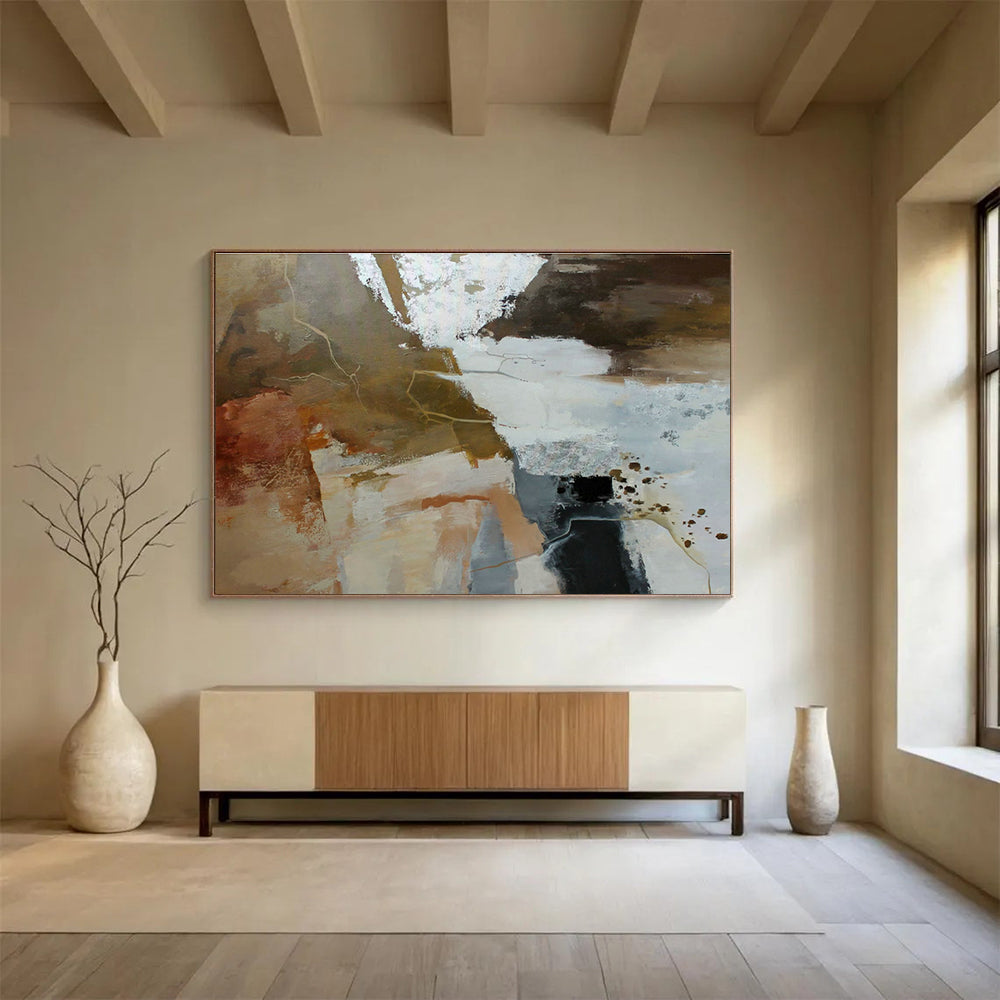 Large Custom Abstract Hand-Painted Art for Online Stock Trading Platform Operations Room DLZ2898