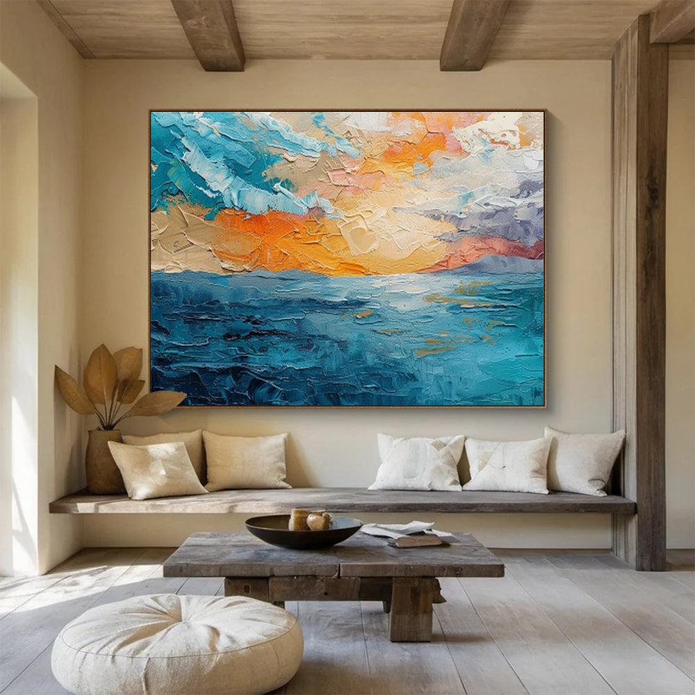 Custom-Made Giant Abstract Hand Painting for Virtual Reality Escape Room DLZ2887