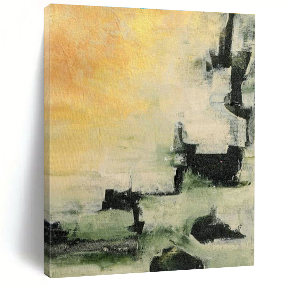 Extra Large Custom Handmade Abstract Wall Art for Zero-Waste Stores  DLZ0071