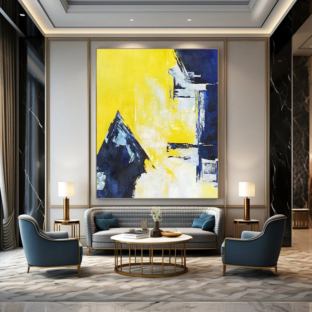 Vast Custom Hand-Painted Abstract Canvas - Artistic Imagination for Graphic Novel Illustration Workshops  DLZ0327