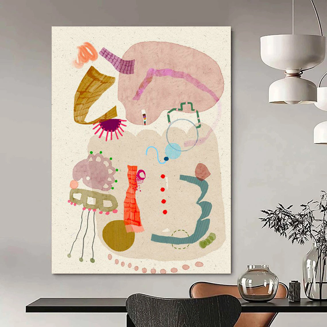 Large-Scale Custom Hand-Painted Abstract Painting - The Ideal Choice for B&Bs' Distinctive Decoration  DLZ0135