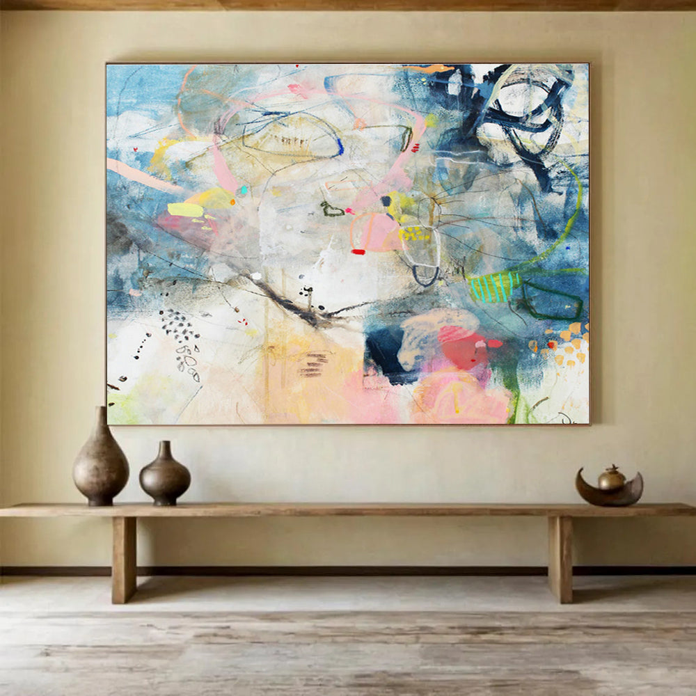 Custom-Made Office Oversized Abstract Hand Painting