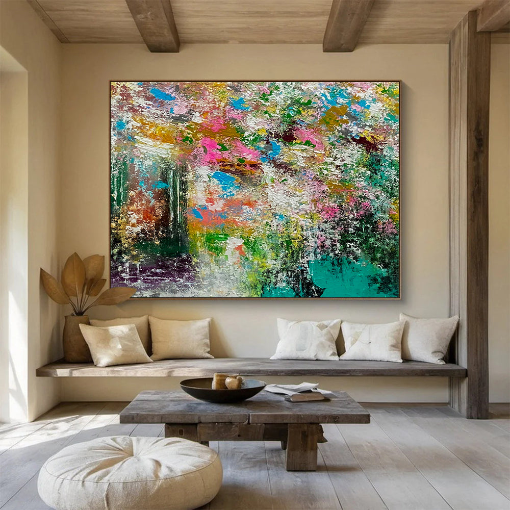 Extra Large Custom Hand-Painted Abstract Canvas for Fashion Design Studios DLZ3303