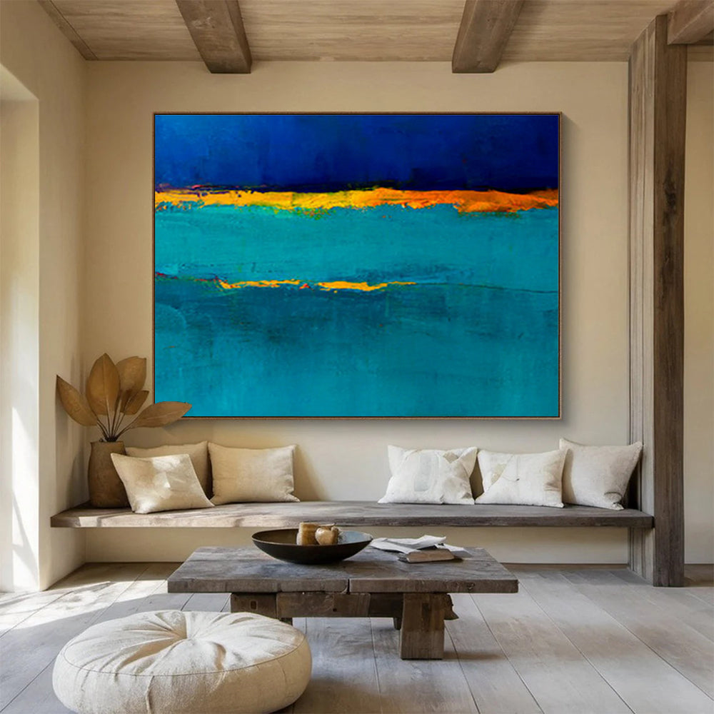 Oversized Custom Abstract Hand Painting for Occupational Therapy Clinic DLZ2780