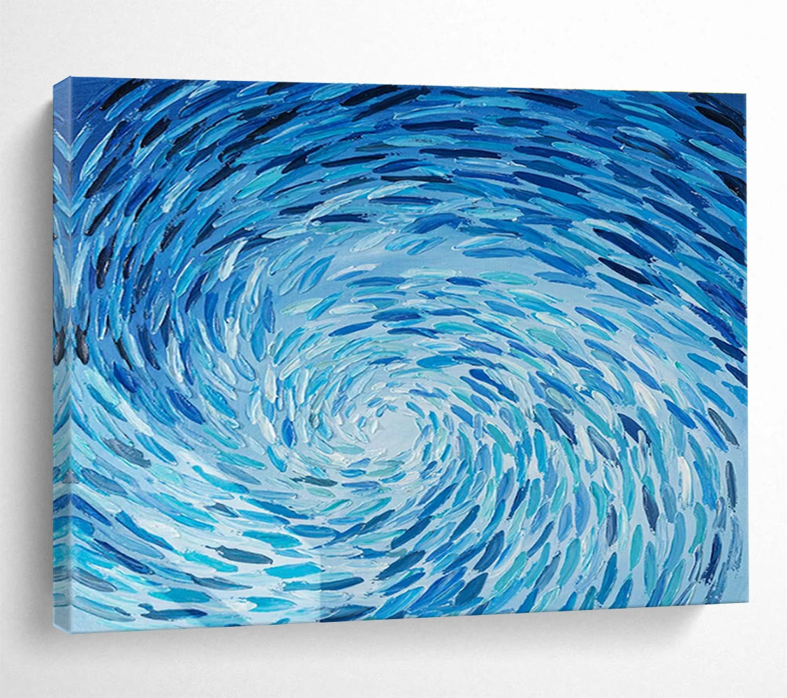 Oversized Custom Abstract Hand Painting for Arctic Tundra Permafrost Carbon Cycling and Sequestration Research Station DLZ3173