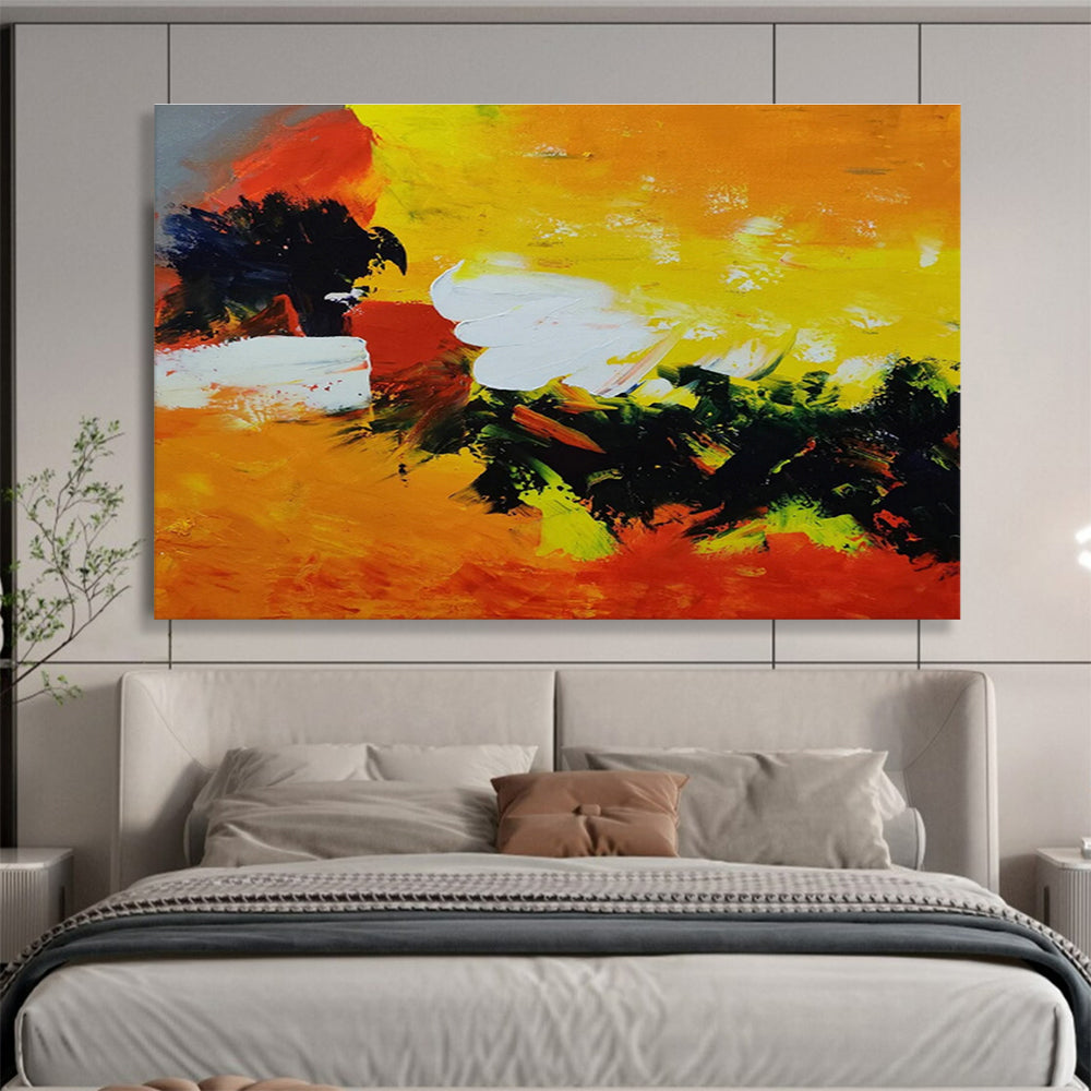 Large-Size Custom Abstract Hand Painting for Urban Vertical Aquaponics Training Academy DLZ3036