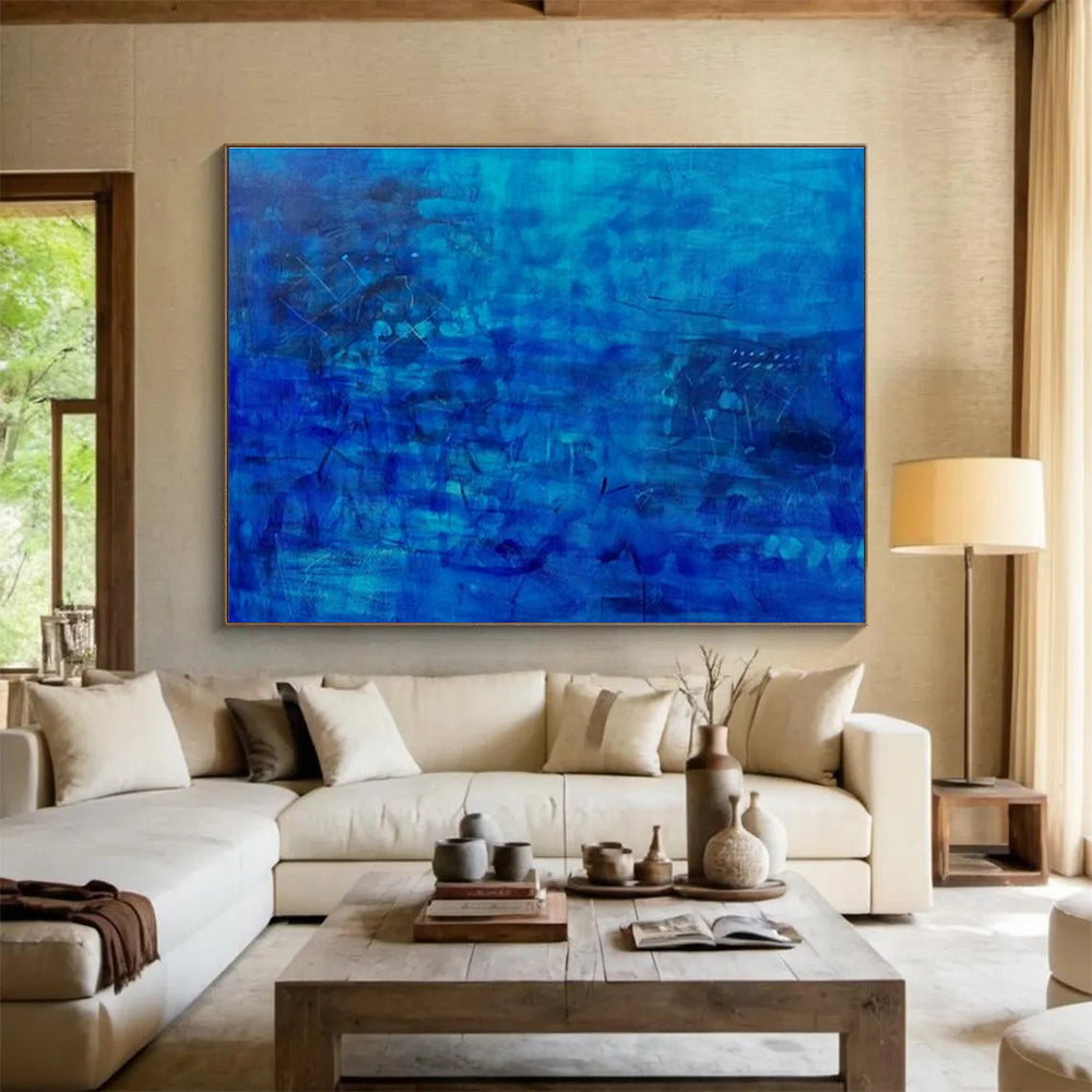 Bespoke Giant Abstract Hand Painting for Villa Foyer