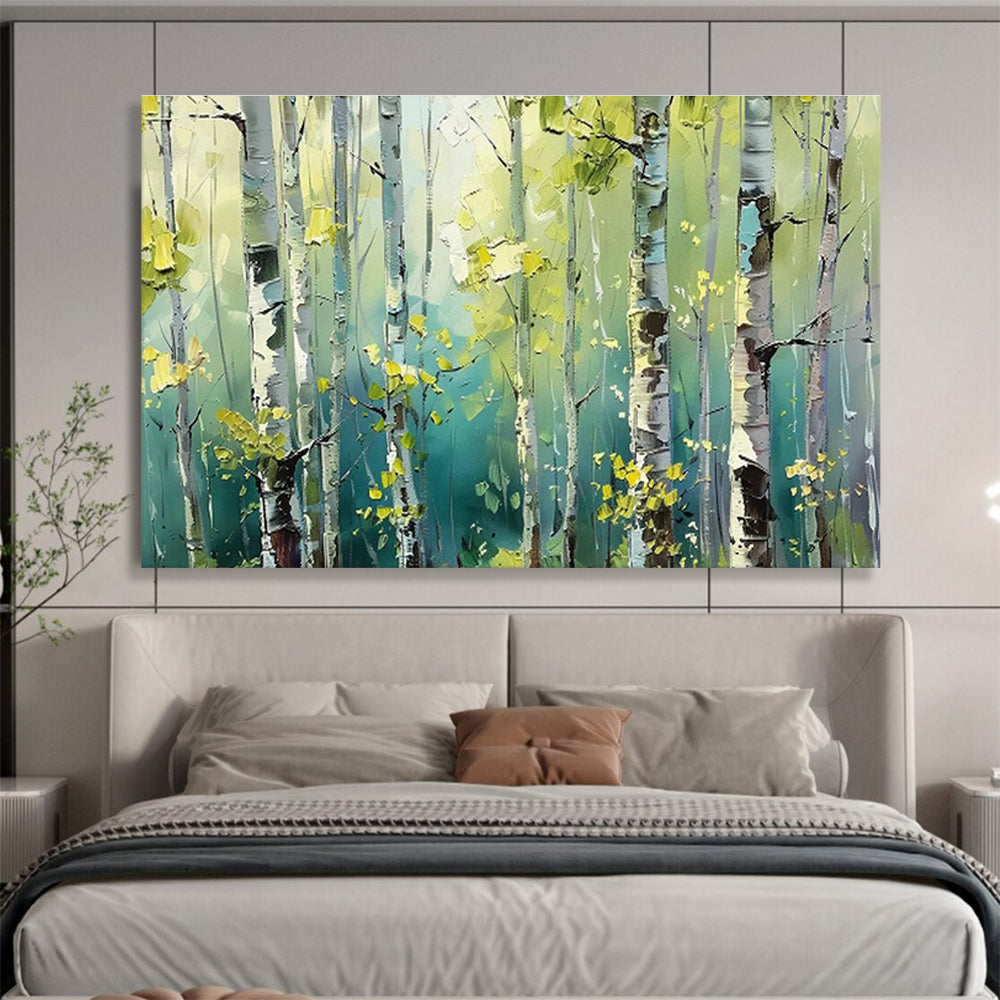 Custom Giant Abstract Hand Painting for Vertical Urban Aquarium Water Filtration Facility DLZ3054