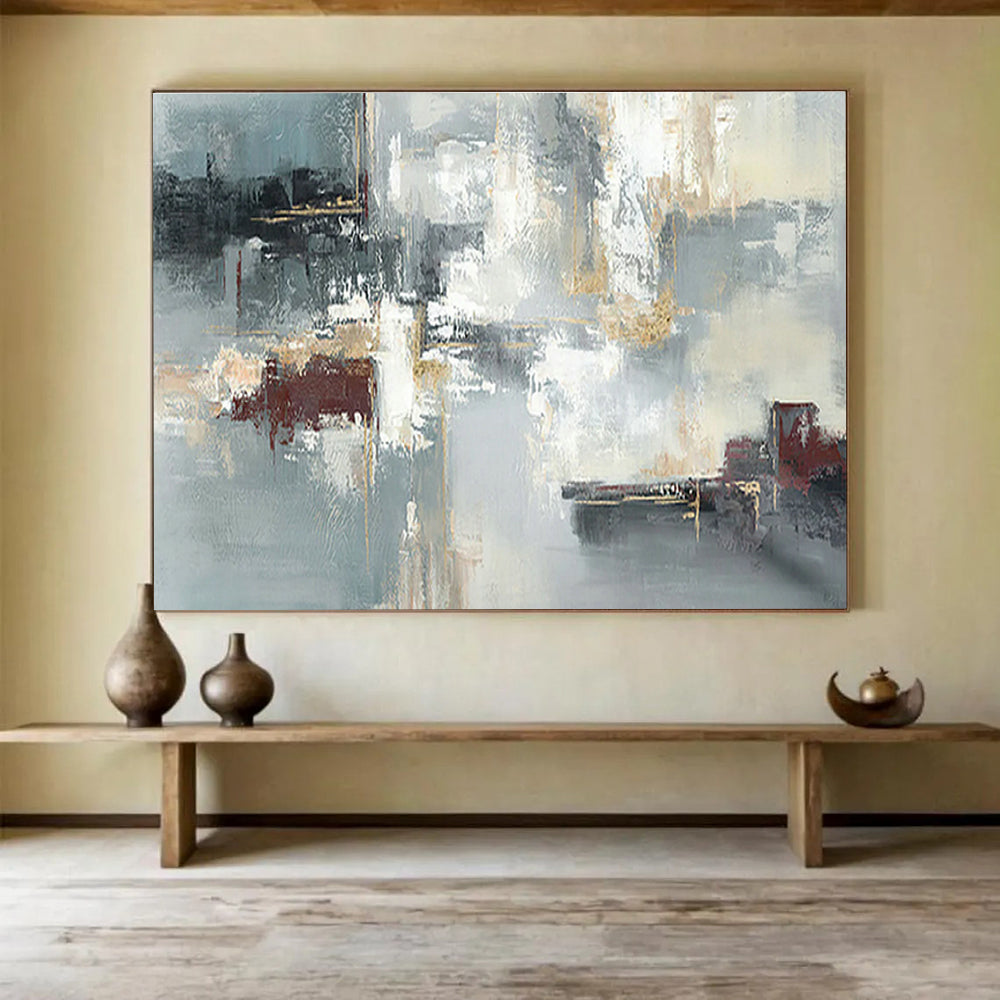 Customized Large-Scale Abstract Hand Painting for Chiropractic Center DLZ2736