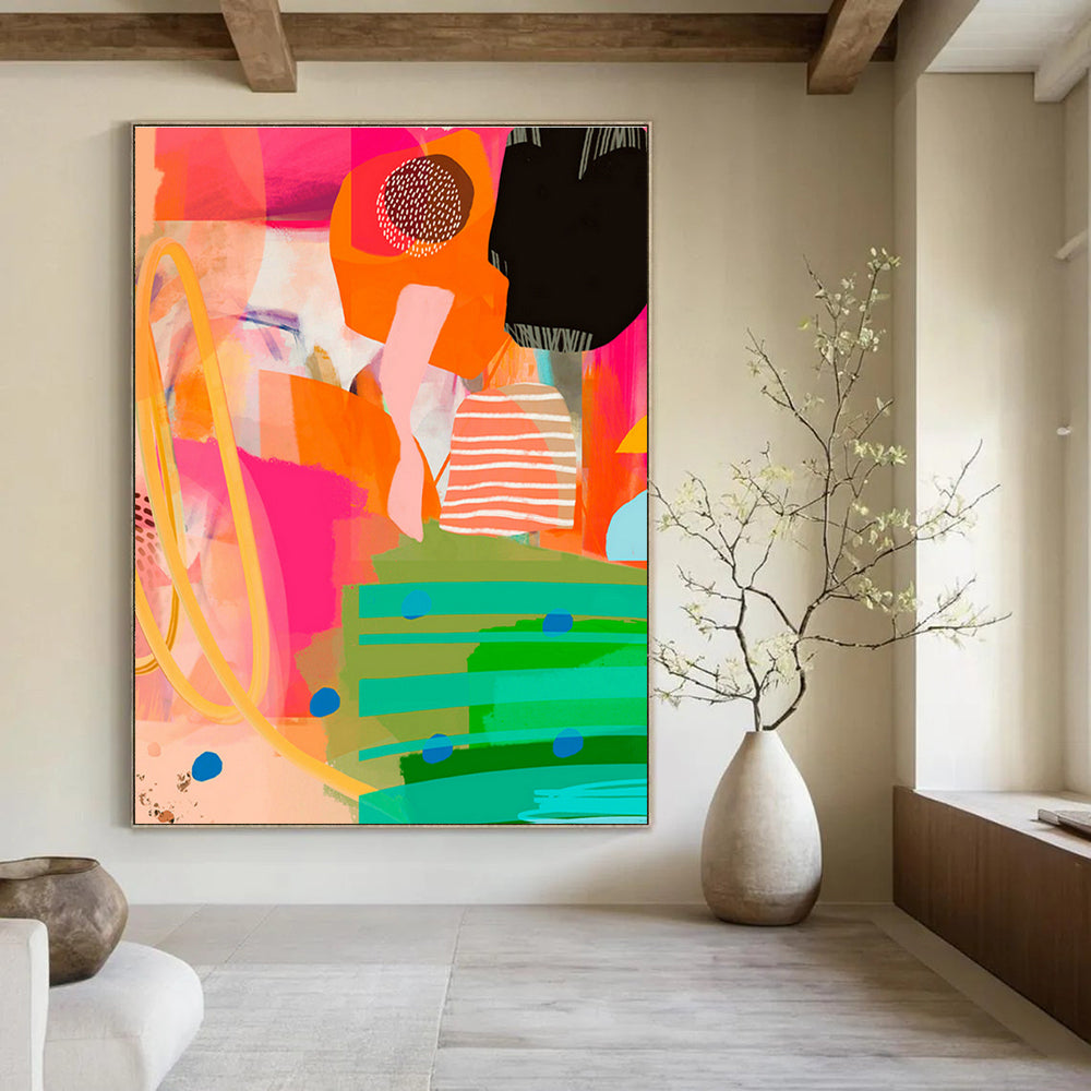 Abstract Hand - Painted Canvases for Office and Cottage Living Room DLZ0650