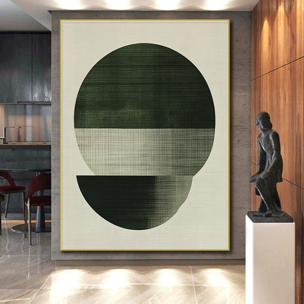 Green Circular Layers Abstract Painting GER854