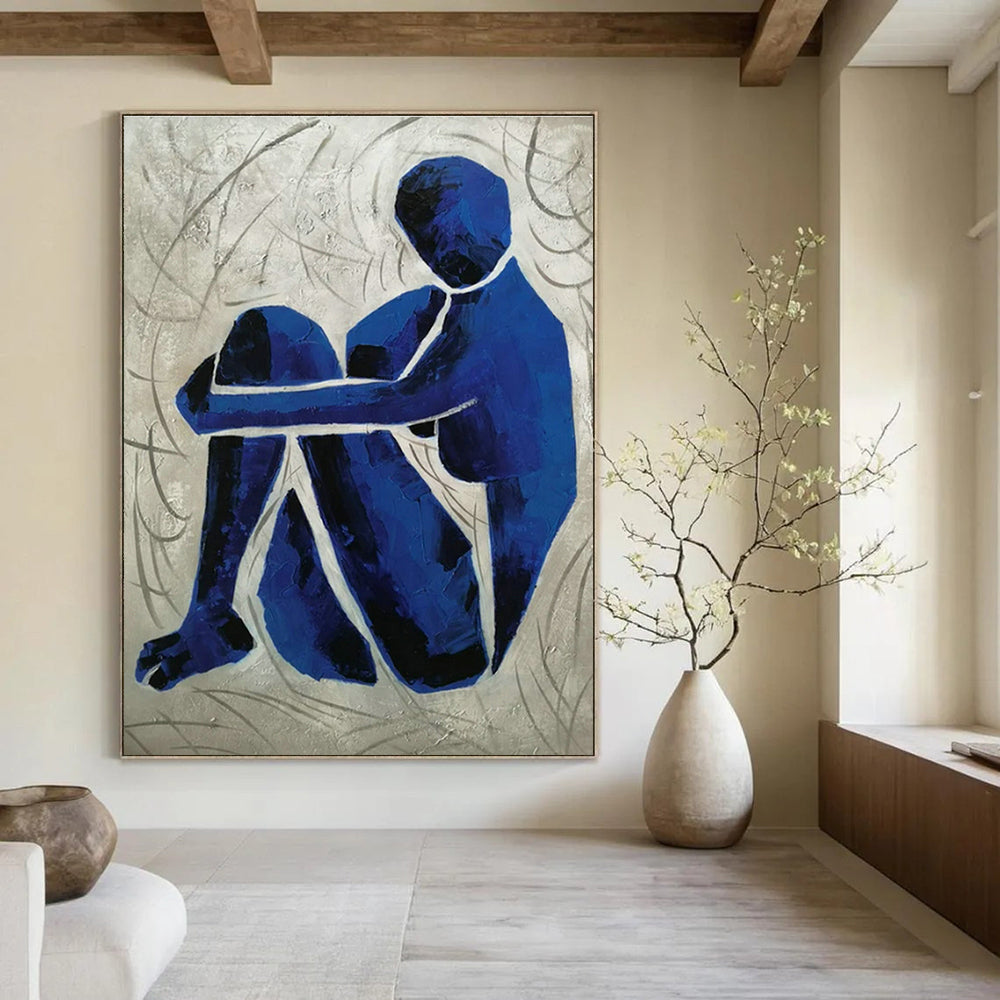 Large Custom Handmade Abstract Wall Art for Cottage Bedroom Scarf Hanger Rod Wall & Living Room Magazine Organizer Wall DLZ1792