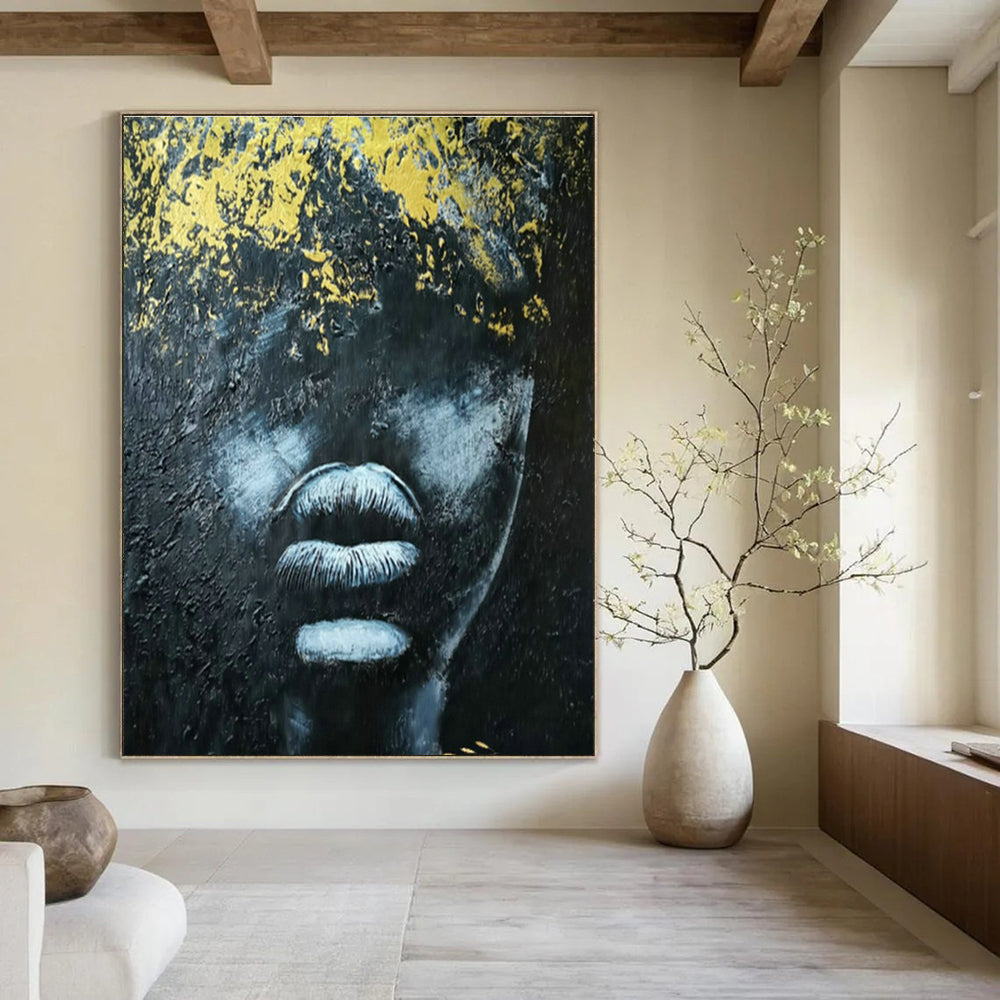 Original Hand-Painted Abstract Canvas for Office and Cottage Dining Room DLZ1610