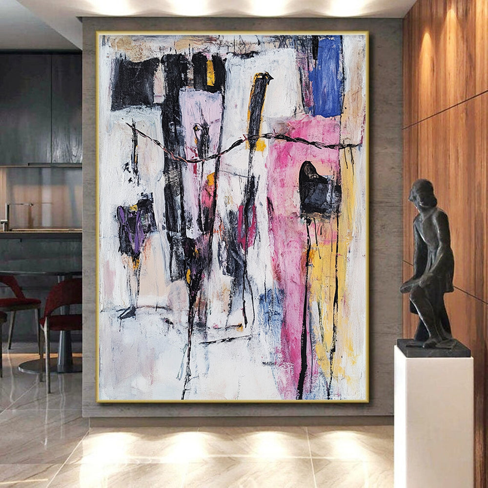 Colorful Abstract Painting with Figurative Elements GER590
