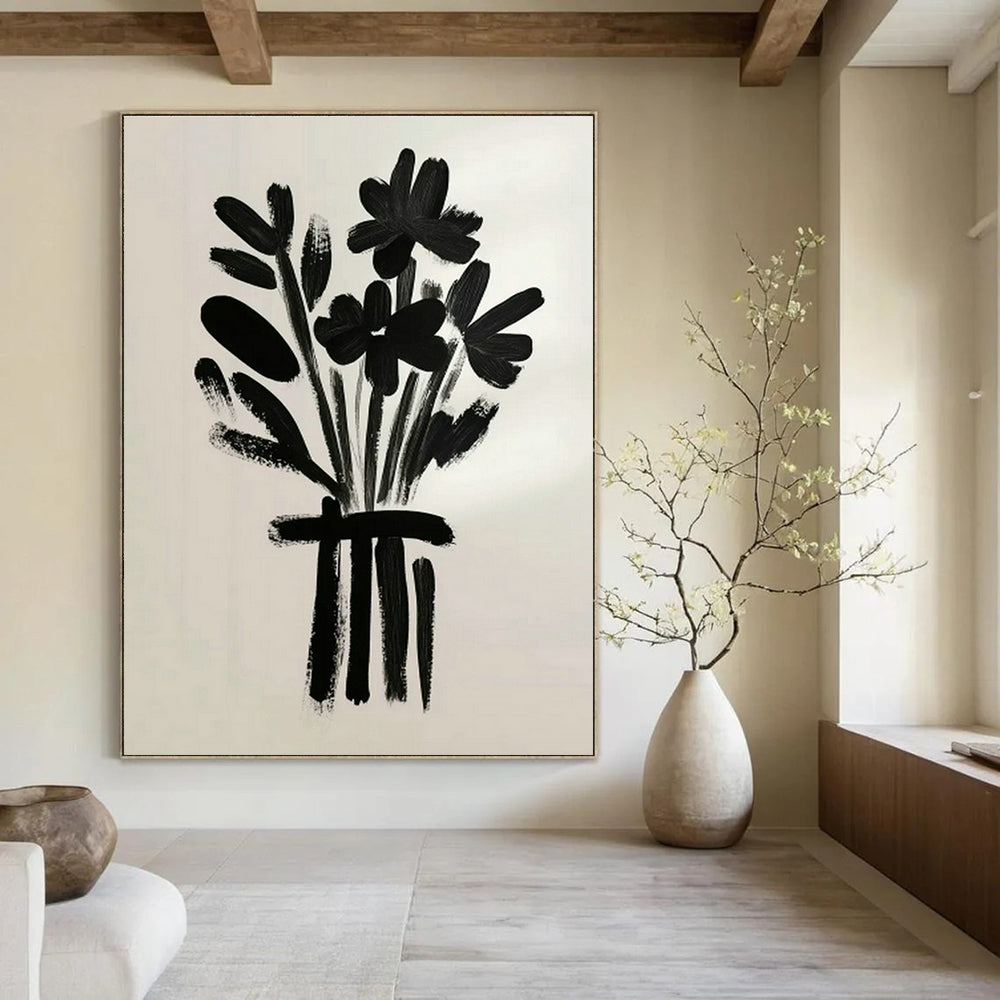 Massive Custom Hand - Painted Abstract Murals for Living Room Open - Shelf Kitchenettes & Cottage Outdoor Fire Pits DLZ0698