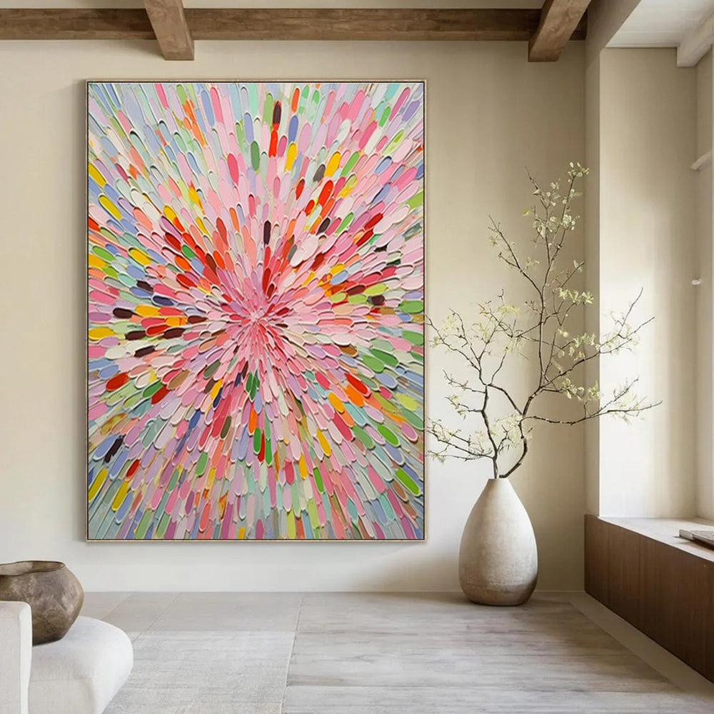 Customizable Handmade Abstract Canvas for Hallway and Cottage Office DLZ1558
