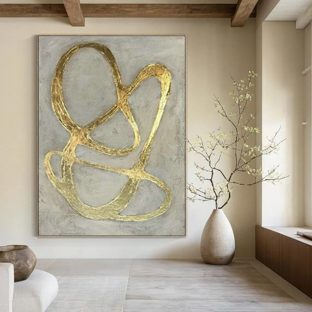 Extra-large Custom Hand-Painted Abstract Art for Dining Room China Cabinet Wall and Entryway Glove Storage Niche Wall DLZ2001