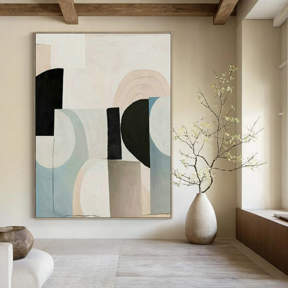 Large Hand-Painted Abstract Art for Cottage Bedroom and Entryway DLZ1517