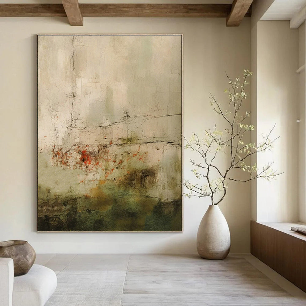 Custom Abstract Paintings for Cottage Office Filing Cabinets & Bedroom Bed Frames DLZ0899