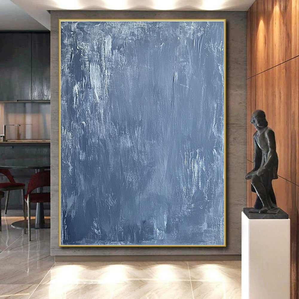 Gray Textured Abstract Painting with Subdued Tones GER402