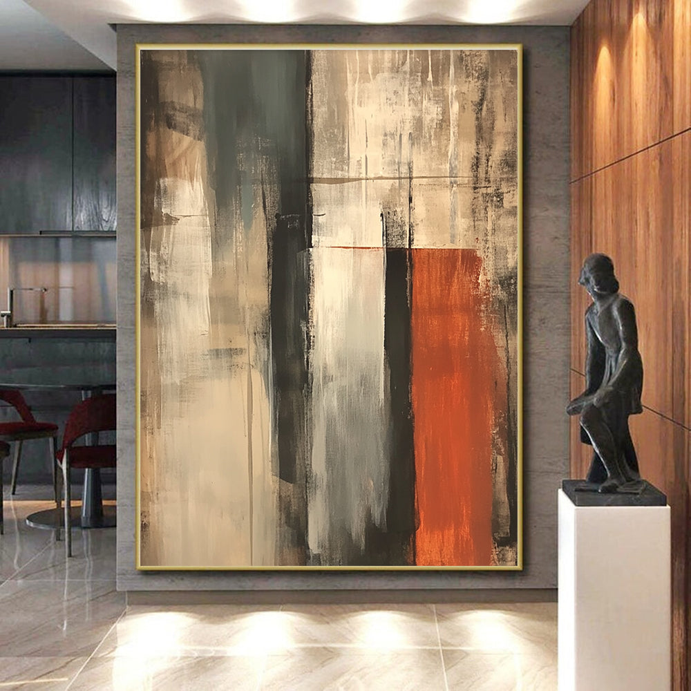 Multi - Toned Urban Abstract Painting with Industrial Vibes GER229