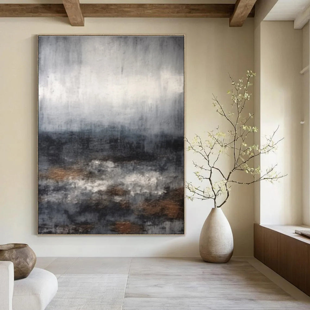 Gray - Toned Abstract Scene with Subtle Colors ADGE368