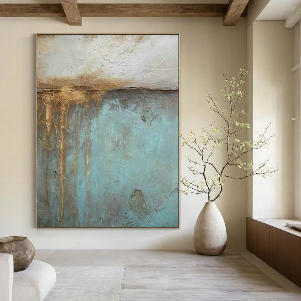 Large Custom Handmade Abstract Canvas for Hallway and Dining Room DLZ1473