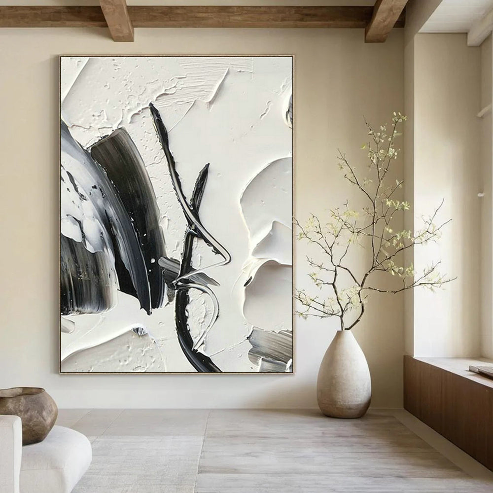 Extra - Large Custom Hand - Painted Abstract Painting for Dining Room, Upgrade the Dining Style DLZ0373
