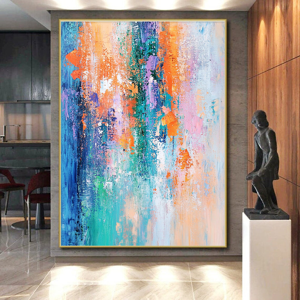 Colorful Abstract Painting with Harmonious Color Fusion GER522