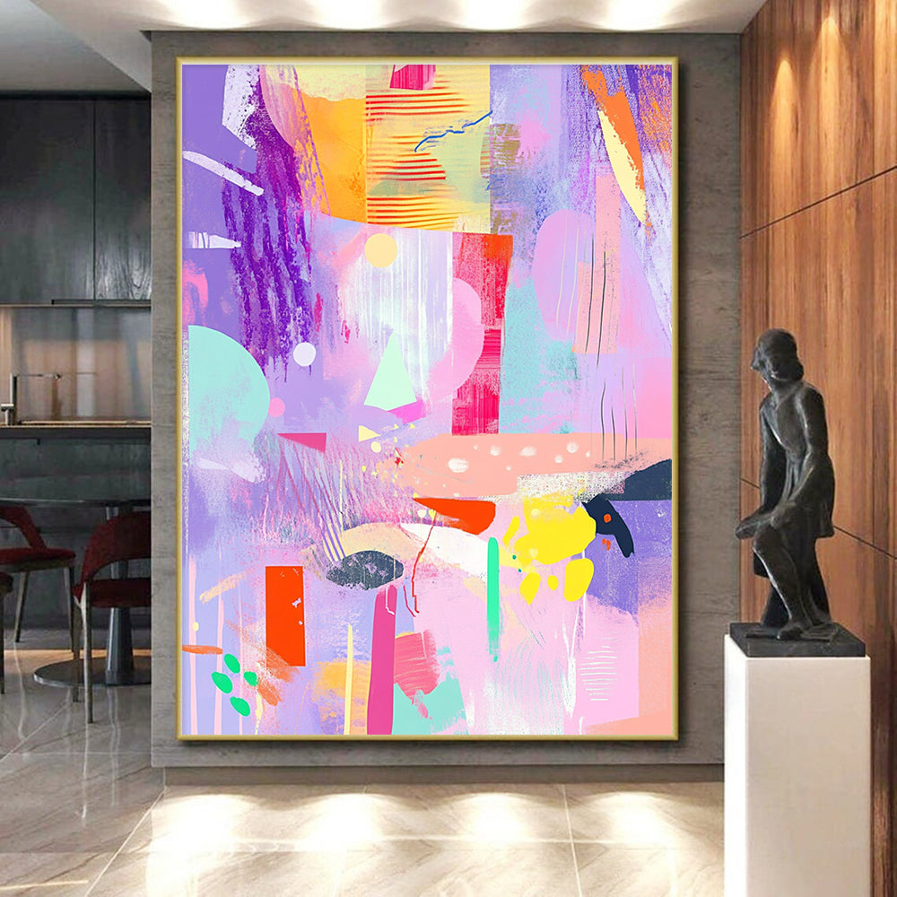 Pastel Colorful Abstract with Purple and Pink Tones GER299