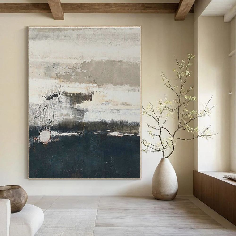 Large Customizable Hand-Painted Abstract Art for Hallway Coat Rack Wall and Living Room Entertainment Center Wall DLZ1881