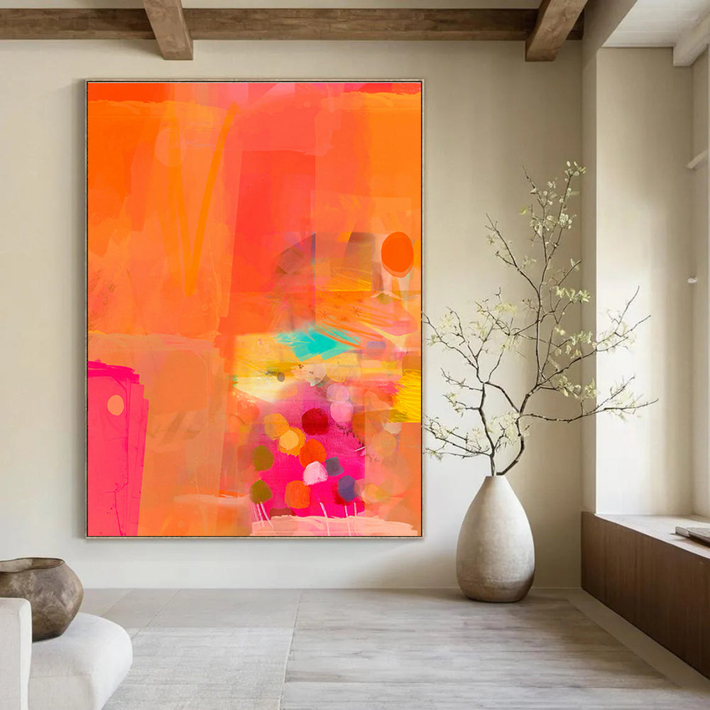 Hand - Painted Abstract Canvases for Cottage Living Room and Dining Room DLZ0641