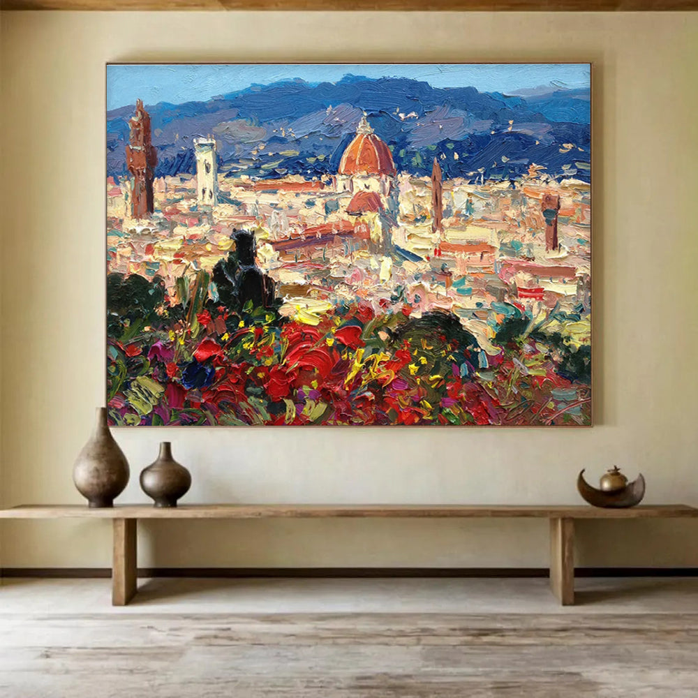Colorful Florence Cityscape Abstract Painting THY463