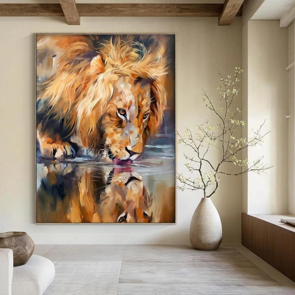 Large Hand-Painted Abstract Canvas for Hallway & Cottage Office DLZ2347