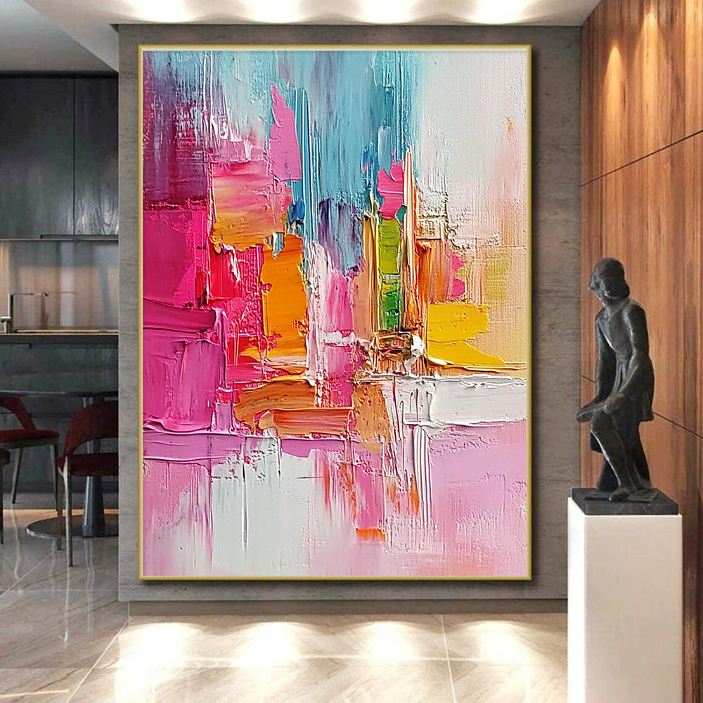 Colorful Textured Abstract Painting with Lively Palette GER519